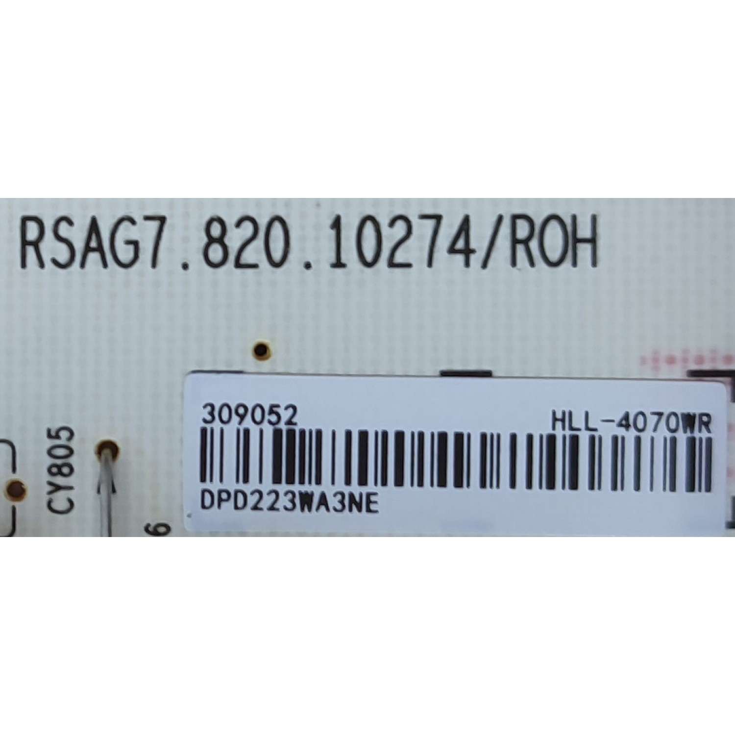 FUENTE DE PODER PARA TV HISENSE / NUMERO DE PARTE 309052 / RSAG7.820.10274/ROH / HLL-4070WR / CQC13134095636 / E166702 / PANEL HD750Y3U71-T0LA\S0\GM\ROH / DISPLAY HV750QUB-F91 / MODELOS 75U6H - Imagen 3